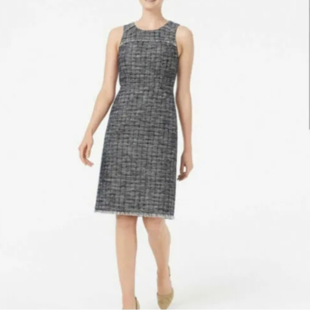 J. Crew Tweed Dress with Fringe Hem - Picture 2 of 6